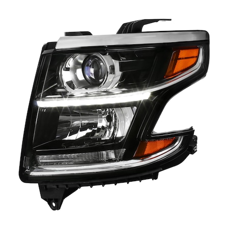 Spec-D Tuning 15-18 Chevy Tahoe Projector Headlights With LED- Left-Black 2LHP-TAH15JM-L-GO